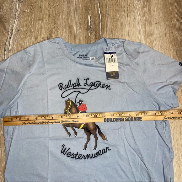 Polo Ralph Lauren Women’s 
Westernwear Graphic Short Sleeve T-Shirt Blue Size XL - Picture 11 of 12